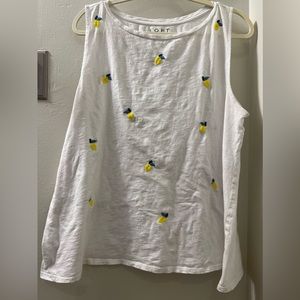 Preloved Loft tank top with lemons